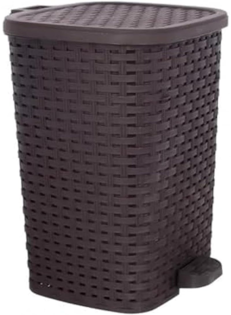 El Watania 23-liter Greek National 3 pedal waste bin, brown color, 6222011760825