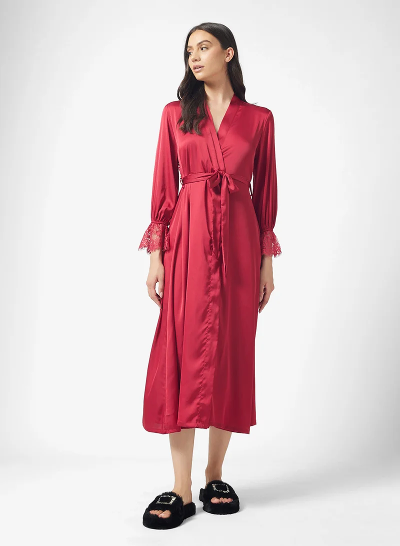 ELLA Robe With Lace Sleeves