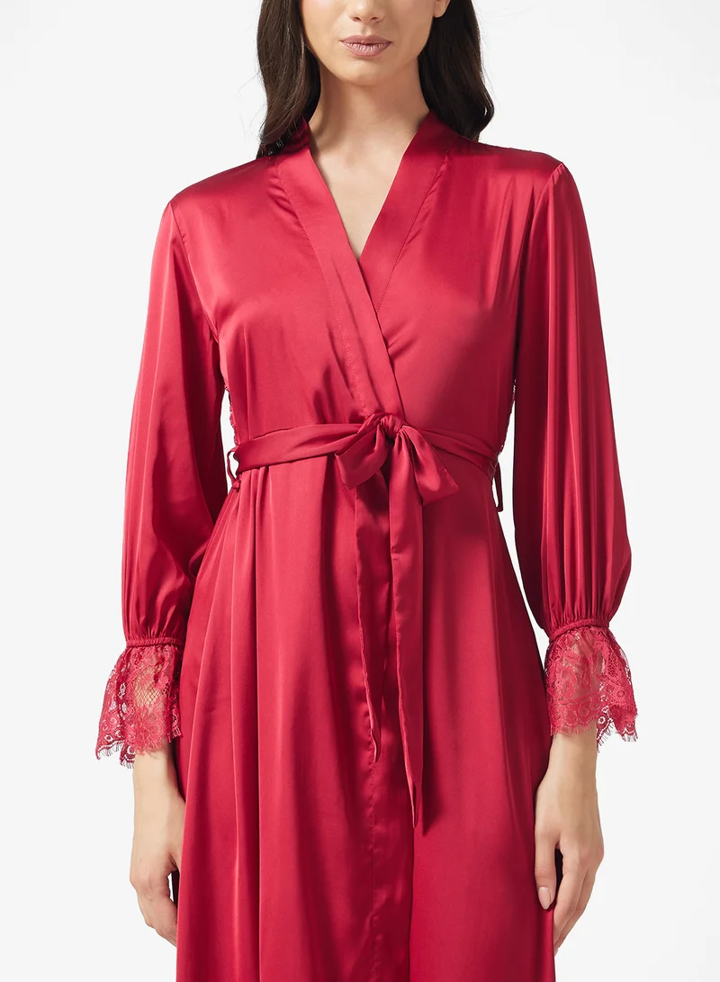ELLA Robe With Lace Sleeves