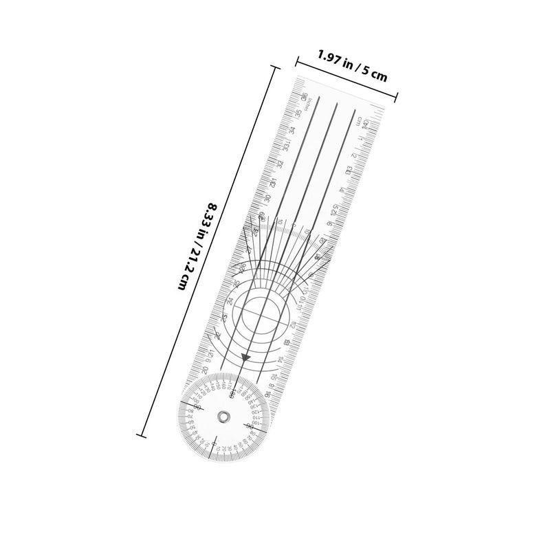 4 Pcs Plastic Goniometer Protractor Set 0 180 Degree Two Arm Angle Finder Ruler - Image 3