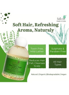 Rustic Art Rustic Art Aloe Clary Sage Shampoo for All Hair Types | Sulphate & Paraben free | Biodegradable, Organic | (210 g)  - Image 2
