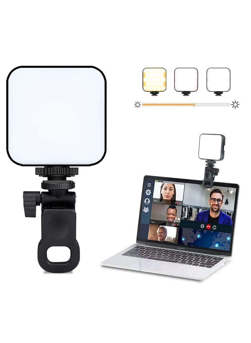 Zomei Dimmable LED Selfie Ring Light with Clip – 49 LED Beads, 3 Light Modes, Front & Back Clip, Portable Video Light for Phone, Makeup, TikTok, Vlogging, Streaming, Video Calls – Deep Black - Image 1