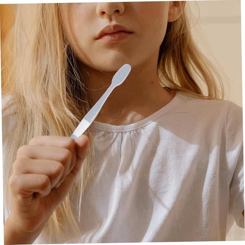 8 قطع رؤوس فرشاة أسنان ذات شعيرات ناعمة مع كاشط للسان للبالغين والأطفال للسفر والعناية بالفم - Image 5