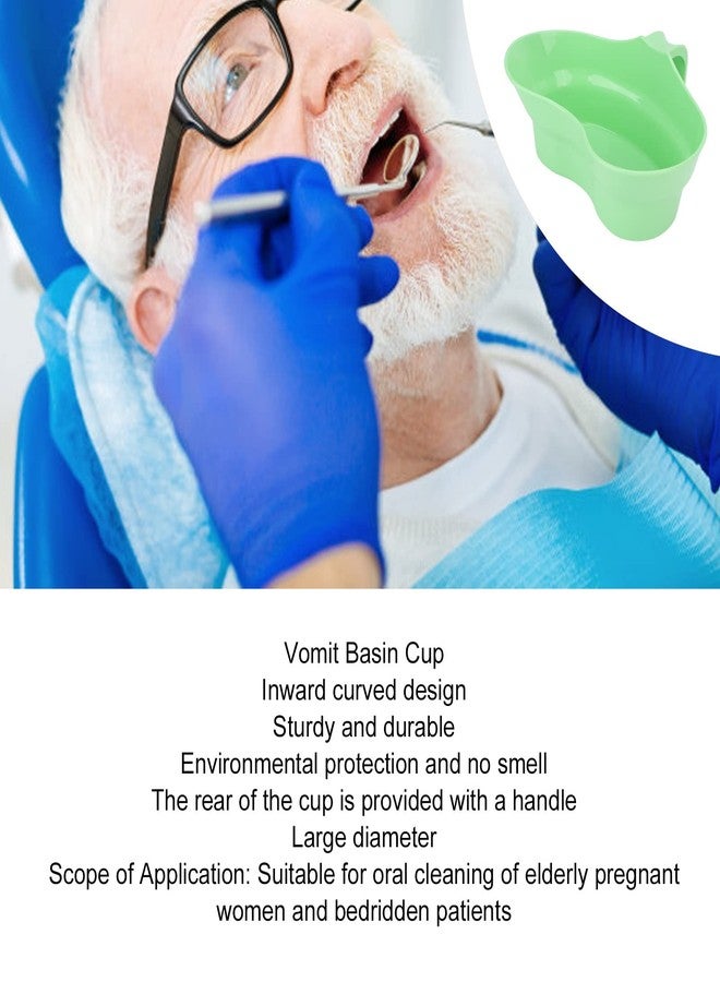 Yinhing Emesis Basin Cup for Oral Care, Plastic Vomit Basin with Arc Design, Bed Mouthwash Cup with Wide Mouth, Emesis Tray for Elderly Bedridden Patients - Image 2