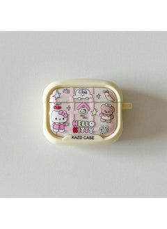 Hello Kitty Bear For AirPods4 For Apple 2/3 Generation Pro2 Bluetooth Wireless Headset Cute-Color:Lemon Yellow Bear Kt Single Shell-Applicable Models:Airpods 4th Generation