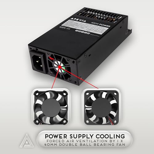 Apevia ITX-PFC400W Mini ITX/Flex ATX / 1U 400W Fully Modular Power Supply, Full Range Active PFC 90-264V, AC for POS AIO System Desktop Gaming Server Small Form Factor (Flex ITX) Computer PSU - Image 5