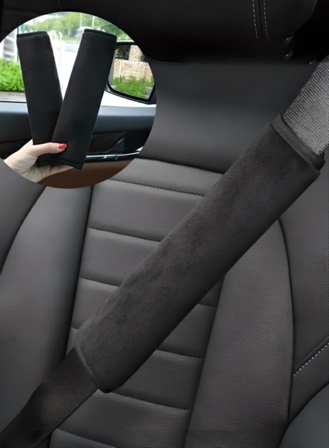 2pcs Soft Plush Car Seat Belt Covers,Car Accessories, Modern Car Interior, Durable Car Cover, Comfortable Car Seat Covers - Image 2