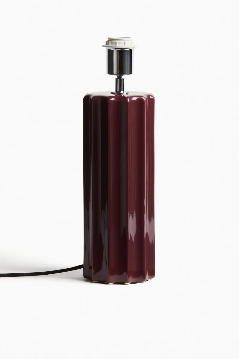 H&M Fluted stoneware lamp base