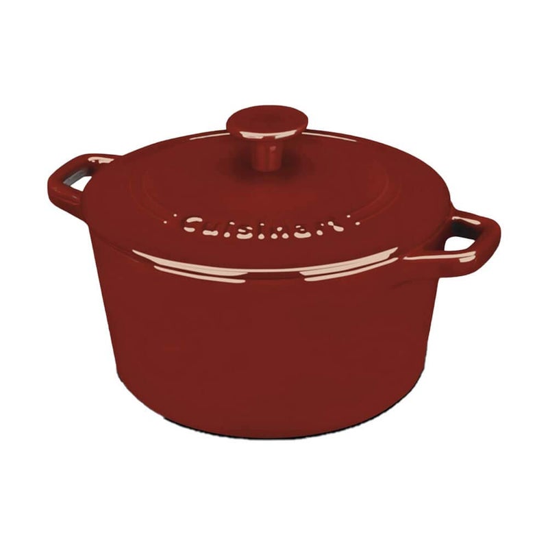 Cuisinart Chef's Classic Enameled Cast Iron Round Covered Casserole (Cardinal Red, 3- Quart) - Image 5