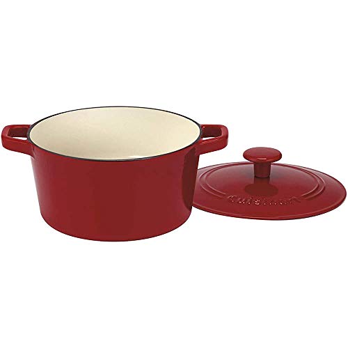 Cuisinart Chef's Classic Enameled Cast Iron Round Covered Casserole (Cardinal Red, 3- Quart) - Image 2