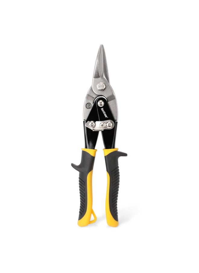 Hurricane 10 Inch Aviation Tin Snips Straight Cut Heavy Duty Metal Cutter For Cutting Sheet Metal Chrome Vanadium Steel  - Image 1