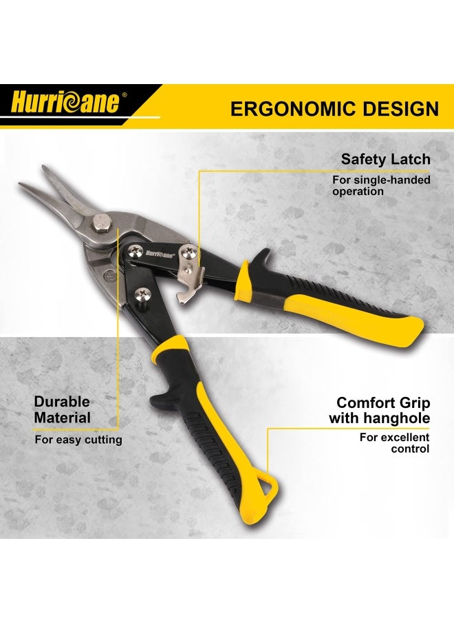 Hurricane 10 Inch Aviation Tin Snips Straight Cut Heavy Duty Metal Cutter For Cutting Sheet Metal Chrome Vanadium Steel  - Image 2