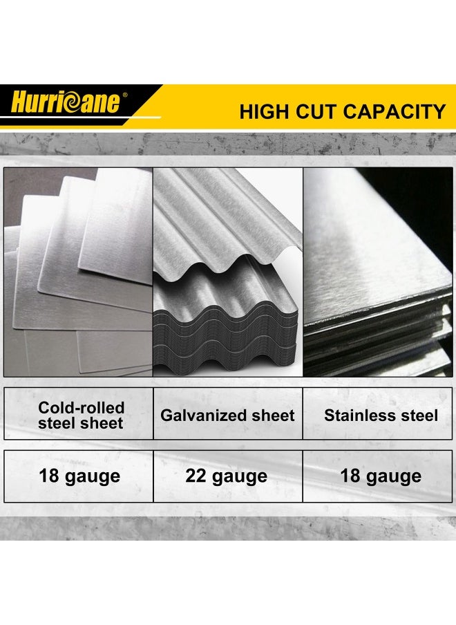 Hurricane 10 Inch Aviation Tin Snips Straight Cut Heavy Duty Metal Cutter For Cutting Sheet Metal Chrome Vanadium Steel  - Image 5