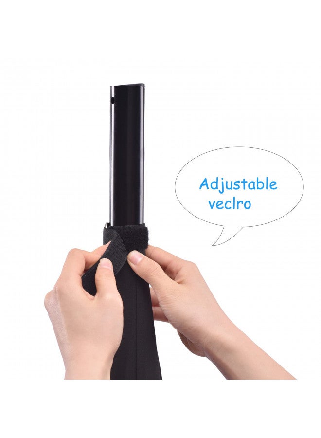 Quoyiyo Speaker Stand Cover Tripod Stand Skirt, DJ Speaker Stand Tripod Cover Scrim 360 Degree Coverage.(Black-Two Pack)  - Image 2