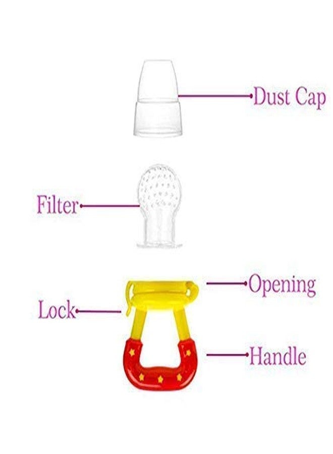 First Trend BPA-Free Silicone Nipple Food Nibbler for Fruits (Yellow) - Image 2