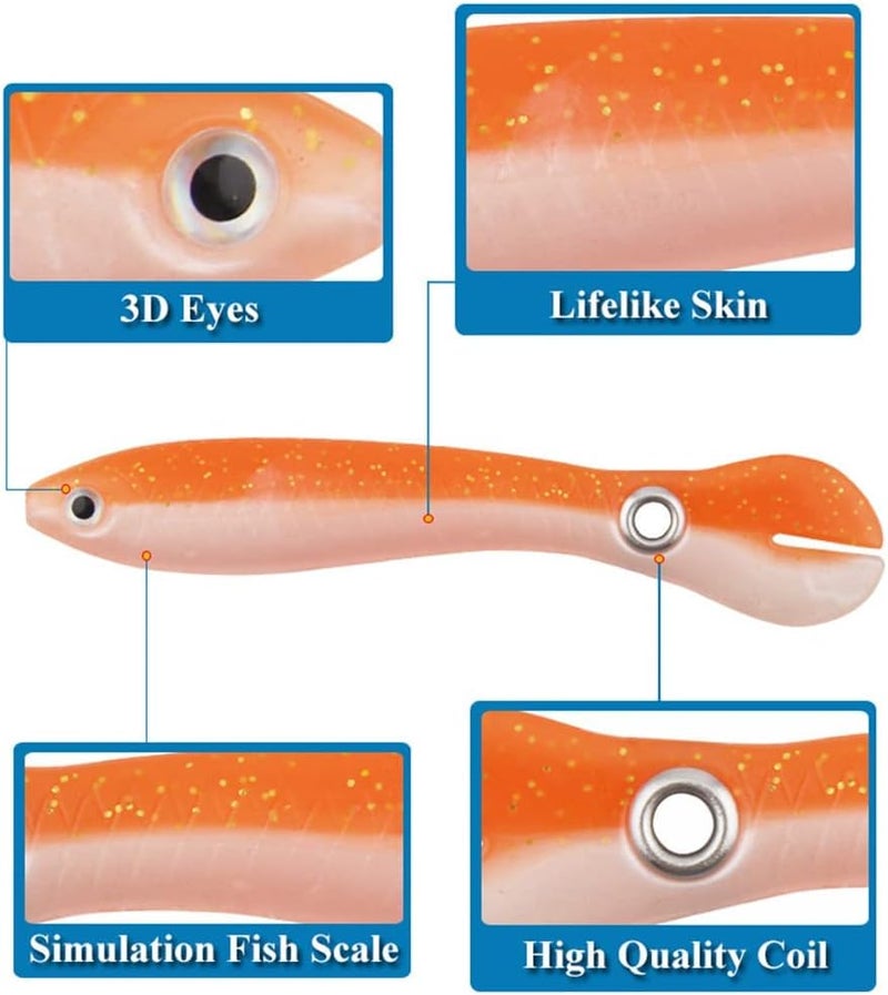 klarako Soft Bionic Fishing Lure, 5/10/15Pc Soft Loach Fishing Lures, Fishing Lures Bionic Swimming Lure, Fishing Stuff Simulation Loach Soft Bait, Slow Sinking Fishing Bait for Saltwater & Freshwater - Image 4