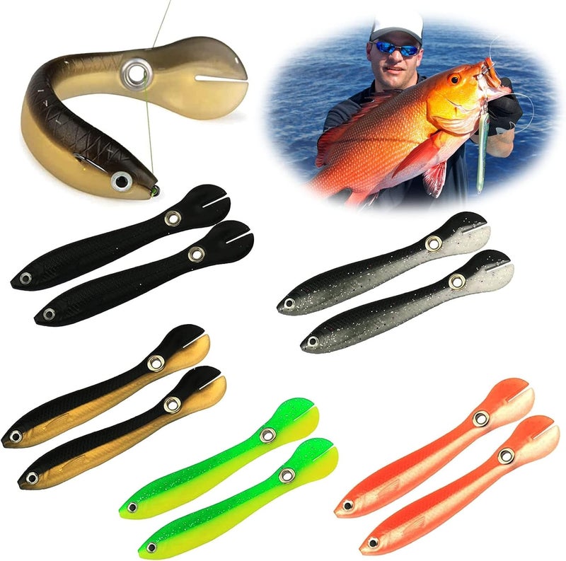 klarako Soft Bionic Fishing Lure, 5/10/15Pc Soft Loach Fishing Lures, Fishing Lures Bionic Swimming Lure, Fishing Stuff Simulation Loach Soft Bait, Slow Sinking Fishing Bait for Saltwater & Freshwater - Image 1