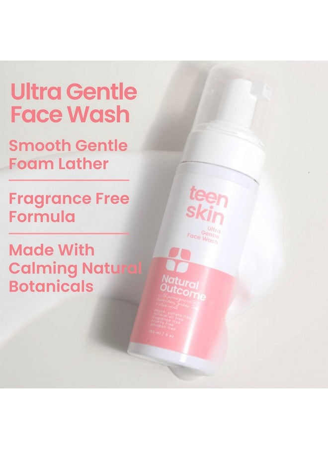 natural outcome - غسول الوجه Atural Outcome Teen Skin Duo؛ غسول وجه يومي لطيف رغوي للأولاد والبنات؛ مكونات غير سامة؛ مثالي للمراهقين والأطفال الذين يبحثون عن منع حب الشباب؛ زجاجتان بحجم 5 أونصات - Image 1