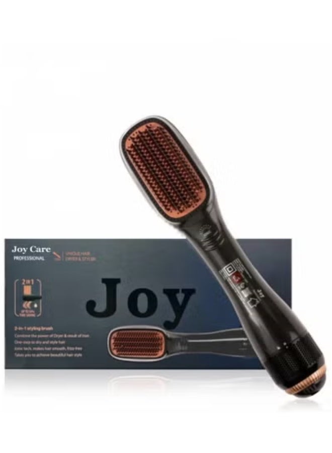 Generic 2-in-1 Ceramic Ionic Hair Dryer & Styler Brush – Hot Air Brush for Fast Drying, Straightening, Curling & Volumizing – Multi-Heat Settings with Anti-Frizz Technology – Lightweight Ergonomic Blow Dryer Brush for All Hair Types – Salon-Quality Results at Home  - Image 1