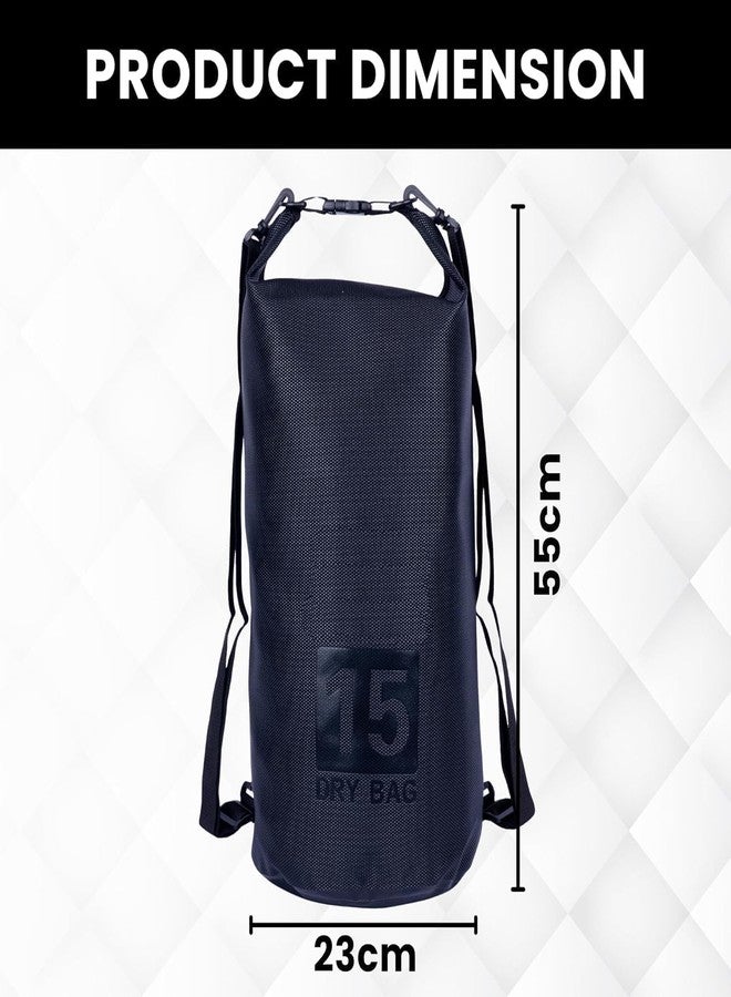 Cyrox Travel Dry Bag Waterproof 5L 10L 15L 20L, Roll-Top Floating Sack for Boating, Beach, Hiking, Camping & Kayaking, Durable & Lightweight Outdoor Backpack for Swimming & Fishing (1Pcs) (15L) - Image 3