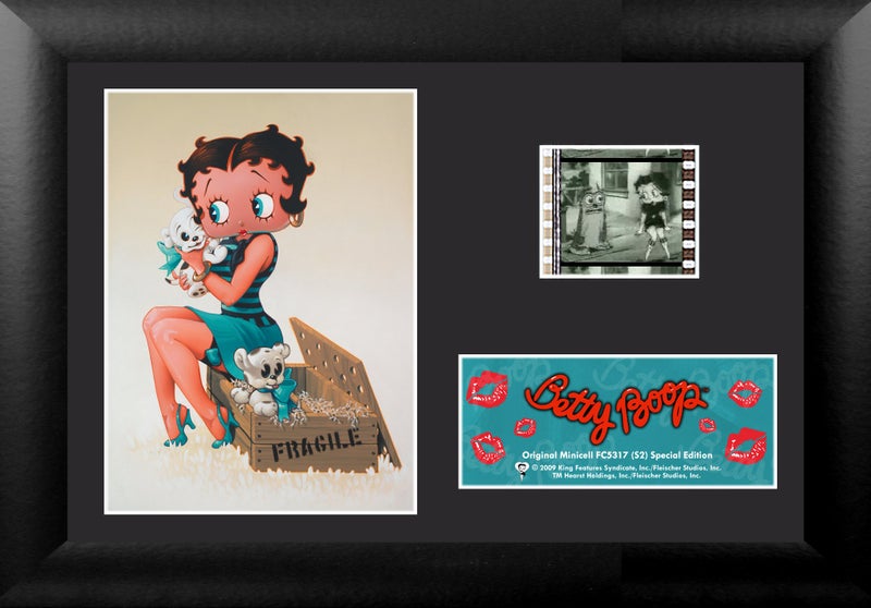 Trend Setters Betty Boop Box of Puppies Framed FilmCells Special Edition Display 7x5