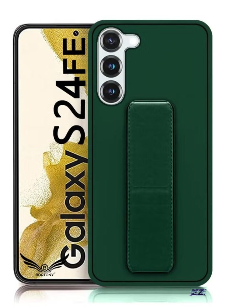 ELTRAZONE Samsung Galaxy S24 FE Case Cover – Magnetic Car Holder Silicone Grip Case with Wrist Strap – Full Protection for Galaxy S24 FE – Horizontal & Vertical Stand, Shockproof Silicone Grip - Image 1