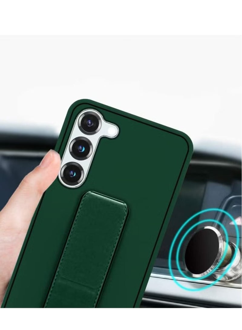 ELTRAZONE Samsung Galaxy S24 FE Case Cover – Magnetic Car Holder Silicone Grip Case with Wrist Strap – Full Protection for Galaxy S24 FE – Horizontal & Vertical Stand, Shockproof Silicone Grip - Image 3