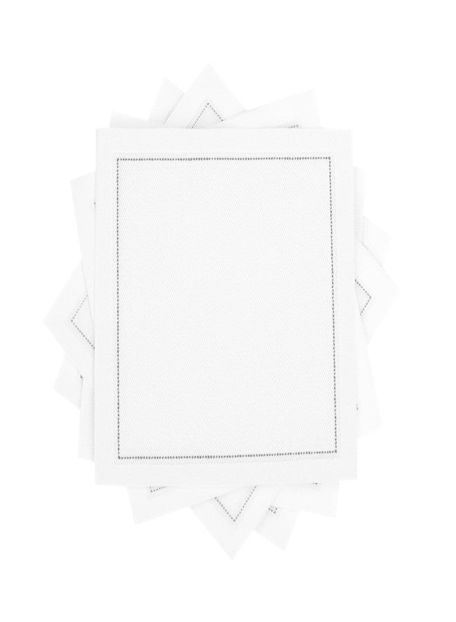 FIVE STAR NAPKINS White Cotton Cocktail Napkins - 100% Cotton - 50 x pack - 4.5” x 4.5” - Hotel Quality, Soft & Absorbent, Ideal for Home, Party & Special Events, Bridal Showers, Wedding, Anniversary & Birthdays. - Image 1