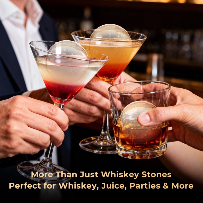 Mooues Clear Ice Ball Maker Mold, 8 Large Whiskey Ice Cubes Mold, 2 Inch Round Silicone Ice Molds for Cocktails, Idea Gifts for Dad Boyfriend Boss Men who Have Everything - Image 5