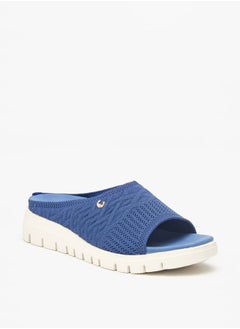 Le Confort Women's Textured Slip-On Sandals with Flatform Heels  - Image 1
