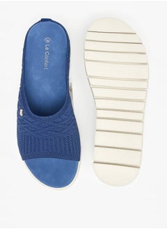 Le Confort Women's Textured Slip-On Sandals with Flatform Heels  - Image 4