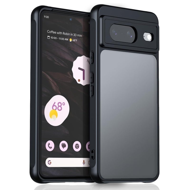 HuHa Protective Cover For Google Pixel 9 Ultra-thin Translucent PC+TPU Phone Case(Black) - Image 1