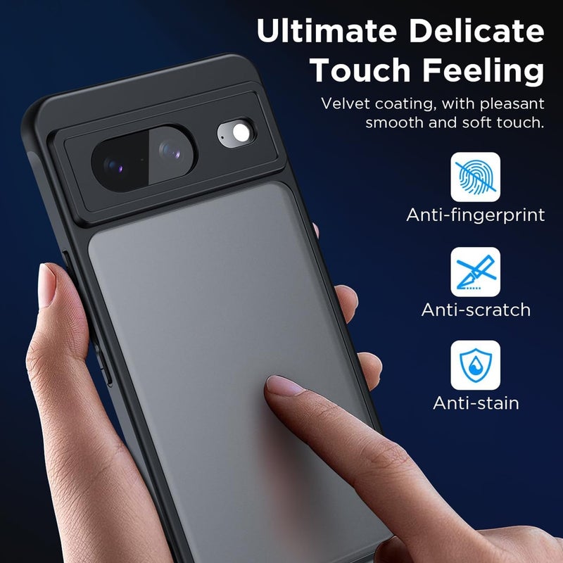 HuHa Protective Cover For Google Pixel 9 Ultra-thin Translucent PC+TPU Phone Case(Black) - Image 5