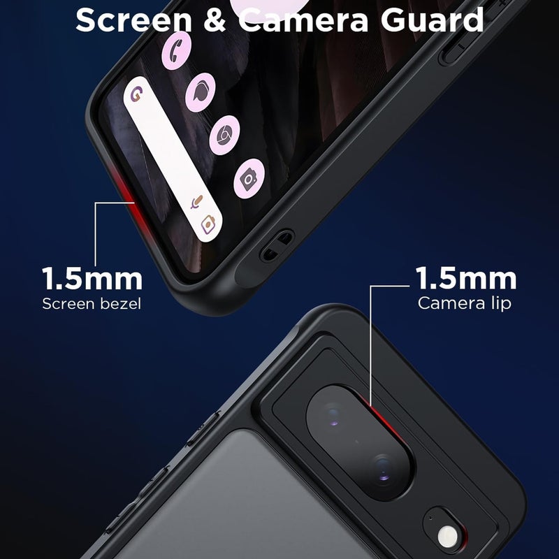 HuHa Protective Cover For Google Pixel 9 Ultra-thin Translucent PC+TPU Phone Case(Black) - Image 4