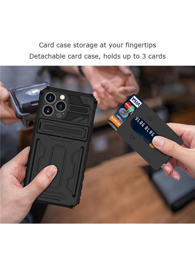 General Phone case for iPhone 15 Pro Max /15 Pro/15 Plus/15, military armor case, foldable built-in stand, invisible card slot ultra-thin protective cover  - Image 2