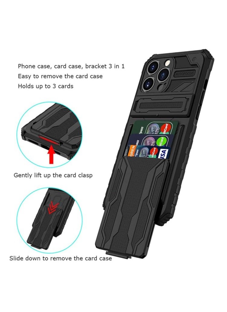 General Phone case for iPhone 15 Pro Max /15 Pro/15 Plus/15, military armor case, foldable built-in stand, invisible card slot ultra-thin protective cover  - Image 5