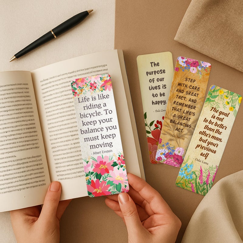 Only Zest 96 Pack Elegant Bookmarks for Women in Bulk â€“ Vintage Floral Design with Inspirational Quotes â€“ Motivational Book Marks for Adults â€“ Reading, Study, Gifting â€“ Students, Book Lovers - Image 4