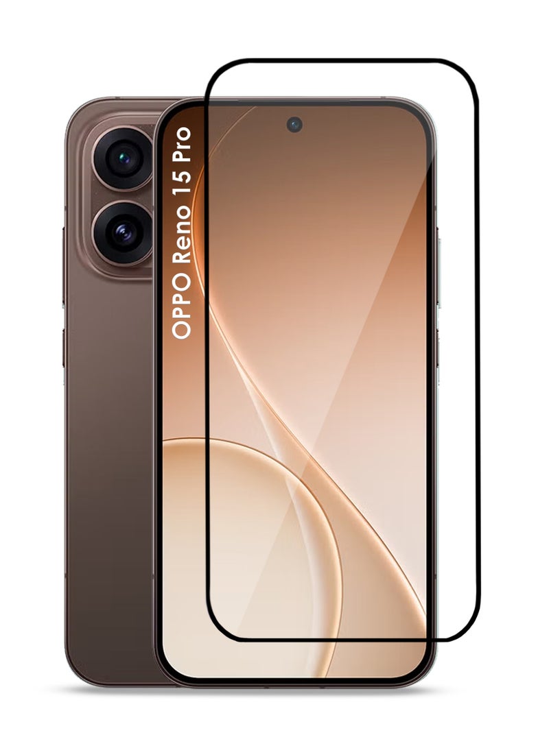 OPPO Reno 15 Pro Screen Protector - Premium Full Screen Tempered Glass For OPPO Reno 15 Pro , High Transparency, Delicate Touch, Anti-Explosion, Smooth Arc Edges, Easy Installation - Image 1