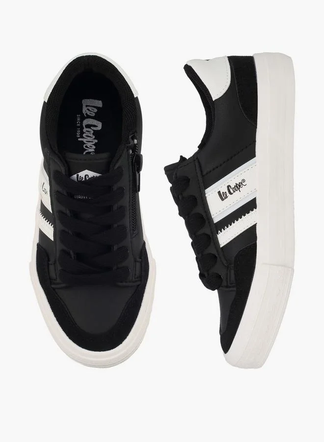 Boys Logo Print Lace-Up Ankle Sneakers