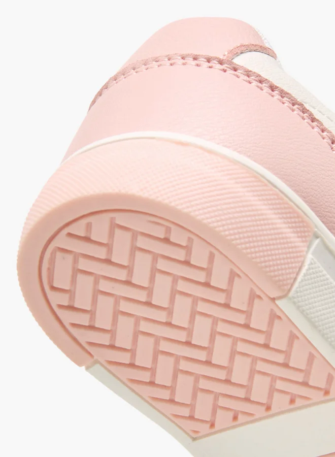JUNIORS Panelled Sneakers with Hook and Loop Closure