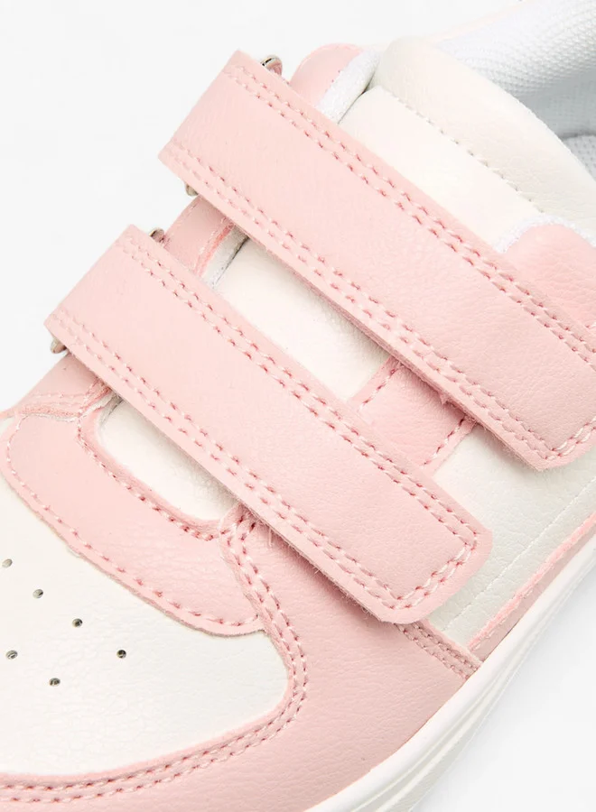 JUNIORS Panelled Sneakers with Hook and Loop Closure