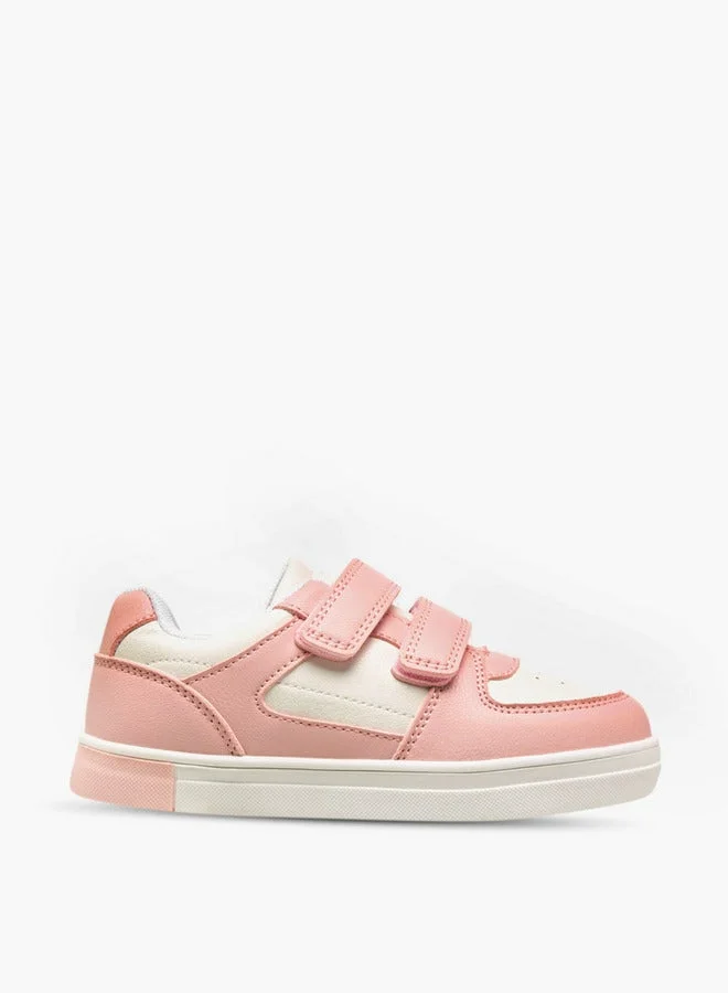 JUNIORS Panelled Sneakers with Hook and Loop Closure