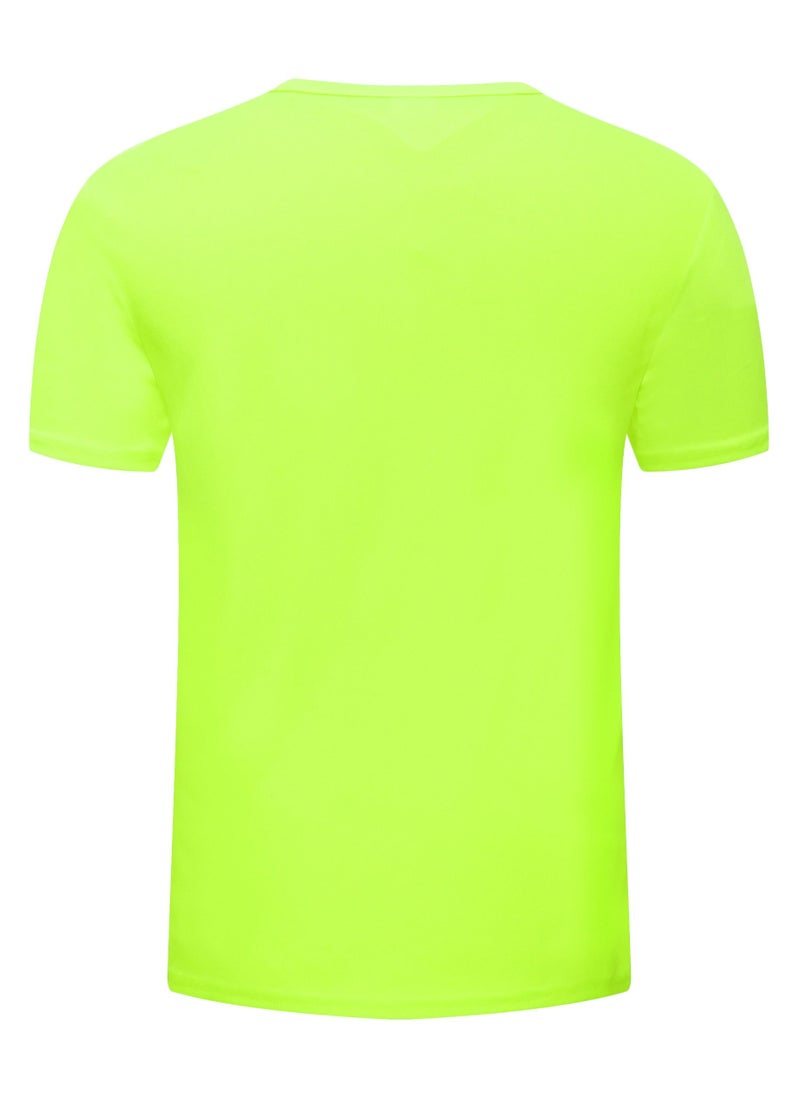 Loquat Men Quick Dry Breathable Elastic T-Shirt Green  - Image 2