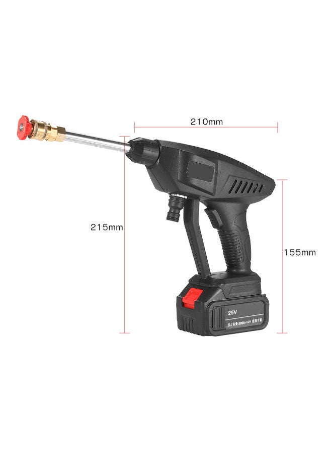 25V 15A 30Bar Cordless Portable High Pressure Washer Machine Black 21.5 x 21 x 15.5cm - Image 4