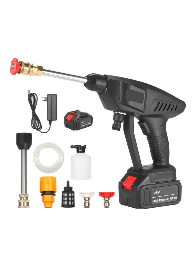 25V 15A 30Bar Cordless Portable High Pressure Washer Machine Black 21.5 x 21 x 15.5cm - Image 1