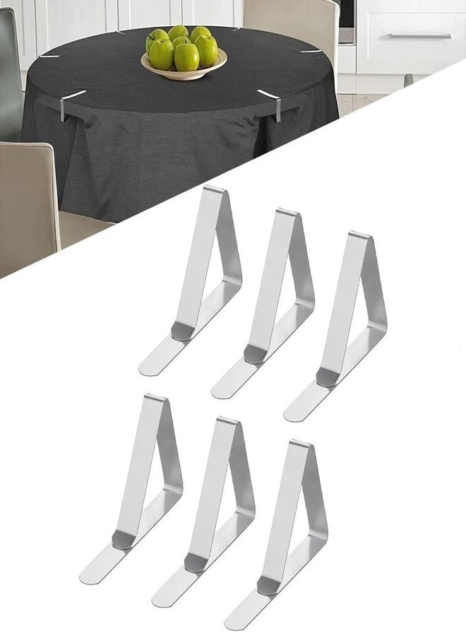 SRN ENTERPRISE Tablecloth Clips, 7.5cm Heavy Duty Stainless Steel Table Cloth Cover Clamps for Picnics, Marquees, Graduation Party (6) - Image 1