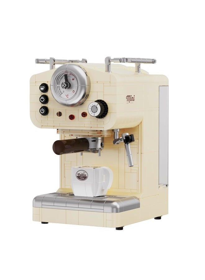 Brihappen Retro Building Set for Adults (678 Pcs), Classic Semi-Automatic Espresso Collectible Home Office Vintage Coffee Toys, Gifts for Block Lovers - Image 1