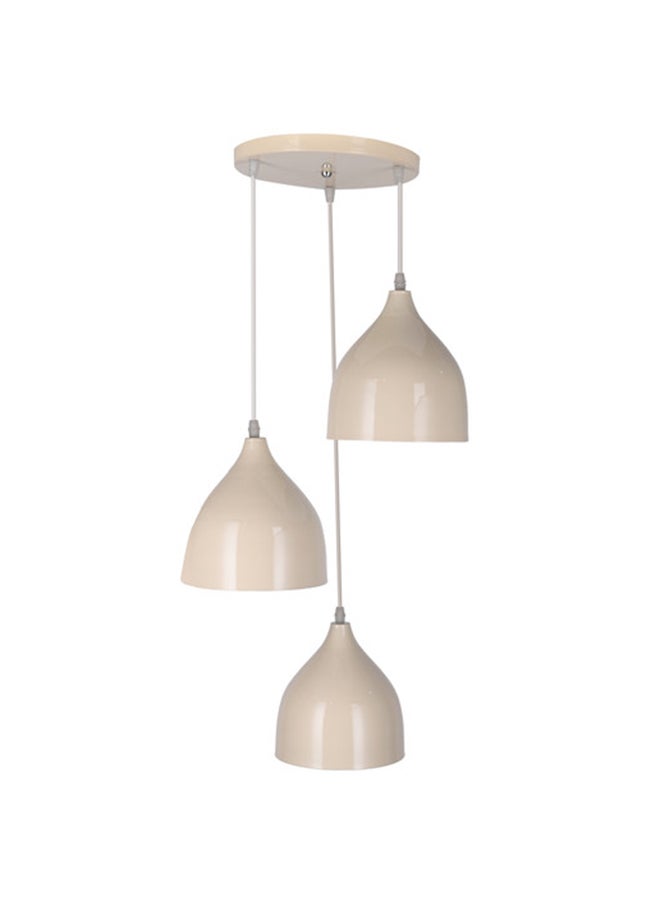El Rawda Lighting Funnel Triple Ceiling Lamp | modern decorative LED E27 pendant light ceiling lamp hanging | suitable for any room | Color: Beige | Size: 70x35 cm