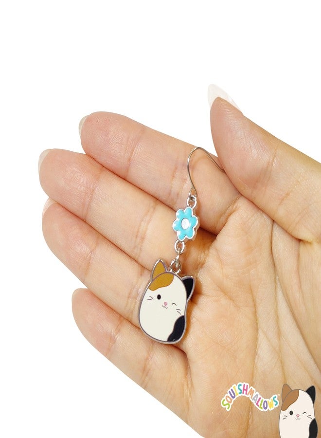 LUV HER Squishmallows Hypoallergenic Earrings for Girls 1 Pink Stud and 1 Squish Fishhook Drop Set with Charms One Size Fits All Ages 8+ - Image 2