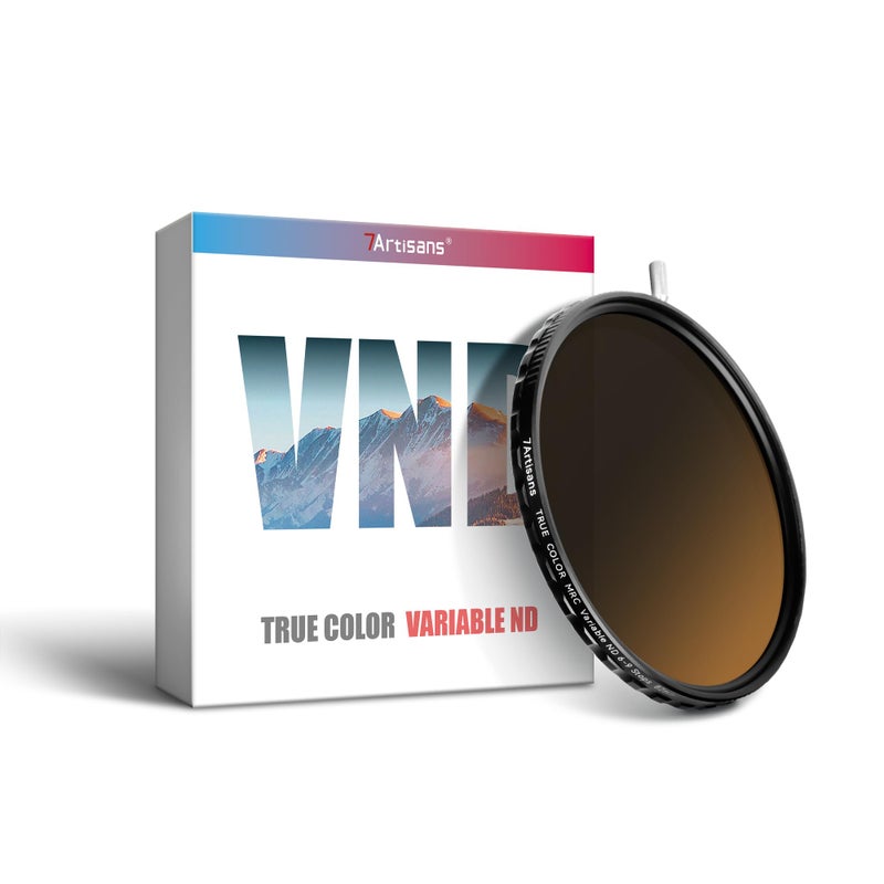 7artisans True Color VND Adjustable Neutral Density Filter 2-5 Levels/6-9 Levels Adjustable VND67mm/72mm/77mm/82mm Neutral Density Polarized Filter for Camera Lens Movie Video Filter Portrait - Image 1